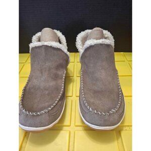 L.L. Bean Womens Suede Moccasin Boots With Shearling Lining - Size 10 Medium - B